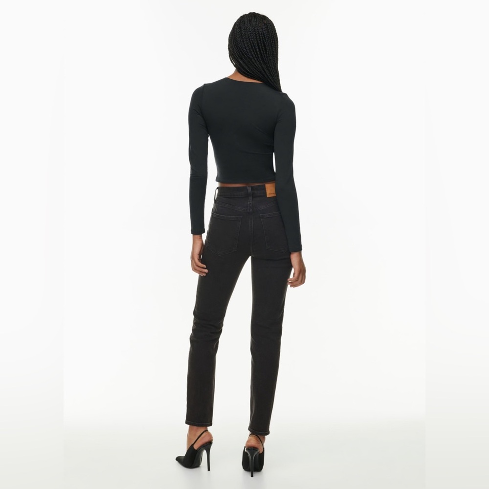 Aritzia Denim Forum the Yoko high rise slim black jeans, size 27 - Picture 3 of 16